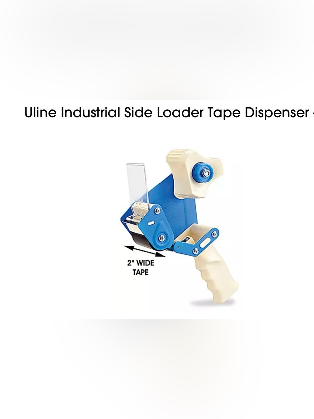 Uline Industrial Side Loader Tape Dispenser - Blue & Cream